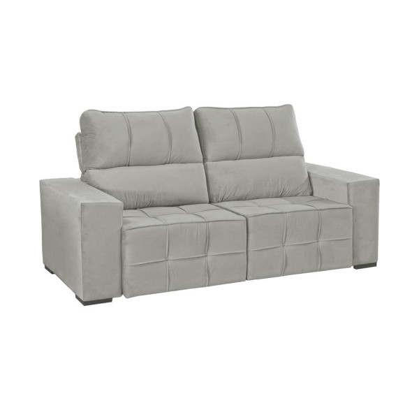 Encontraproduto.com.br - Sofá 3 Lugares Retrátil Reclinável 200cm Veludo Miami Wood estofados