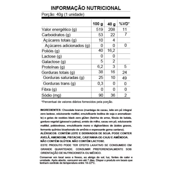 Encontraproduto.com.br - Coelho Chocolate Branco Cookies Luckau 40g