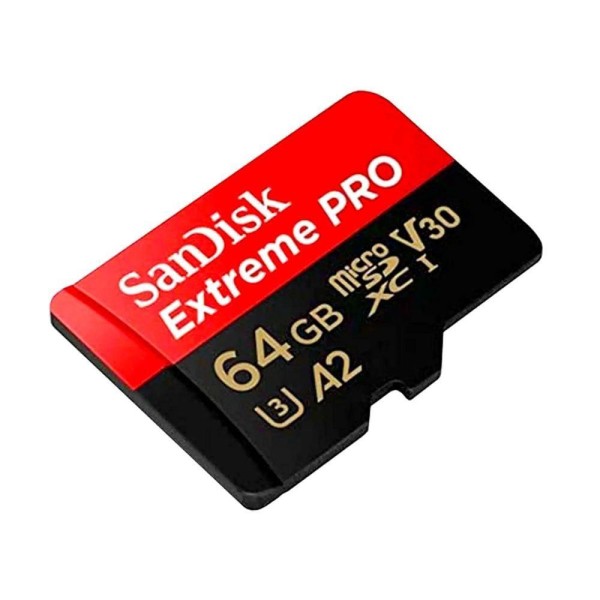 Encontraproduto.com.br - Cartão MicroSDXC 64Gb SanDisk Extreme Pro 200Mb/s UHS-I / V30 / U3 / A2 com Adaptador SD