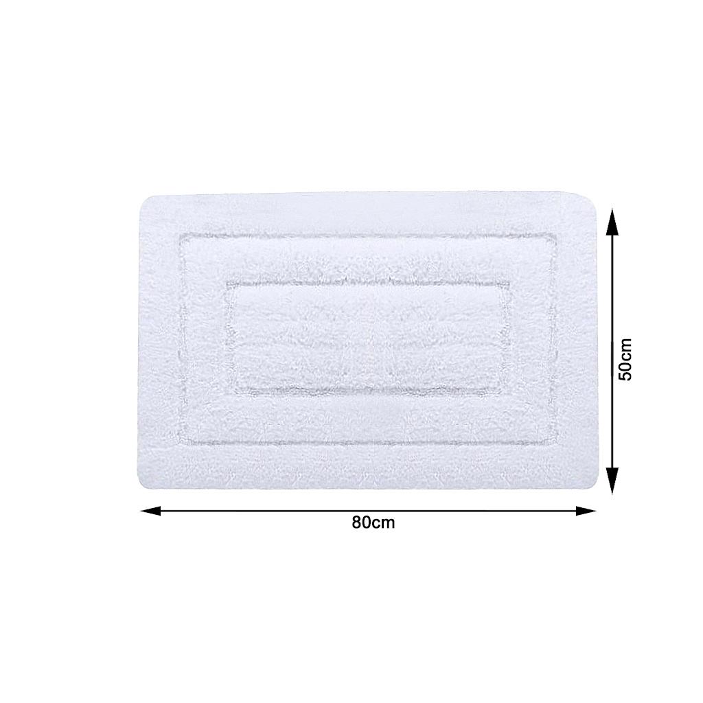 Encontraproduto.com.br - Tapete de Banheiro NDI Algodão Branco 50x80cm