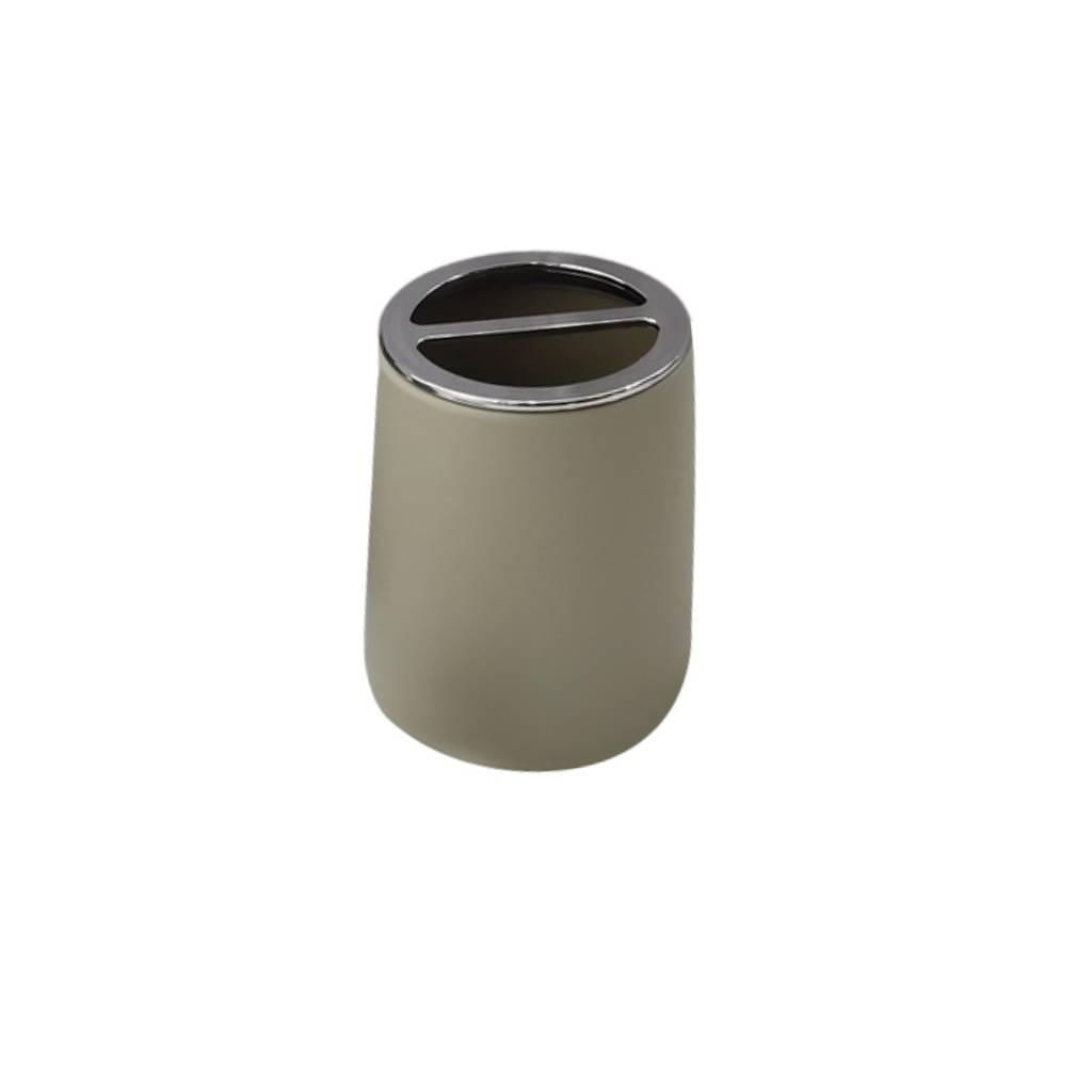 Encontraproduto.com.br - Kit Acessórios para Banheiro NDI com 4 Peças Bege