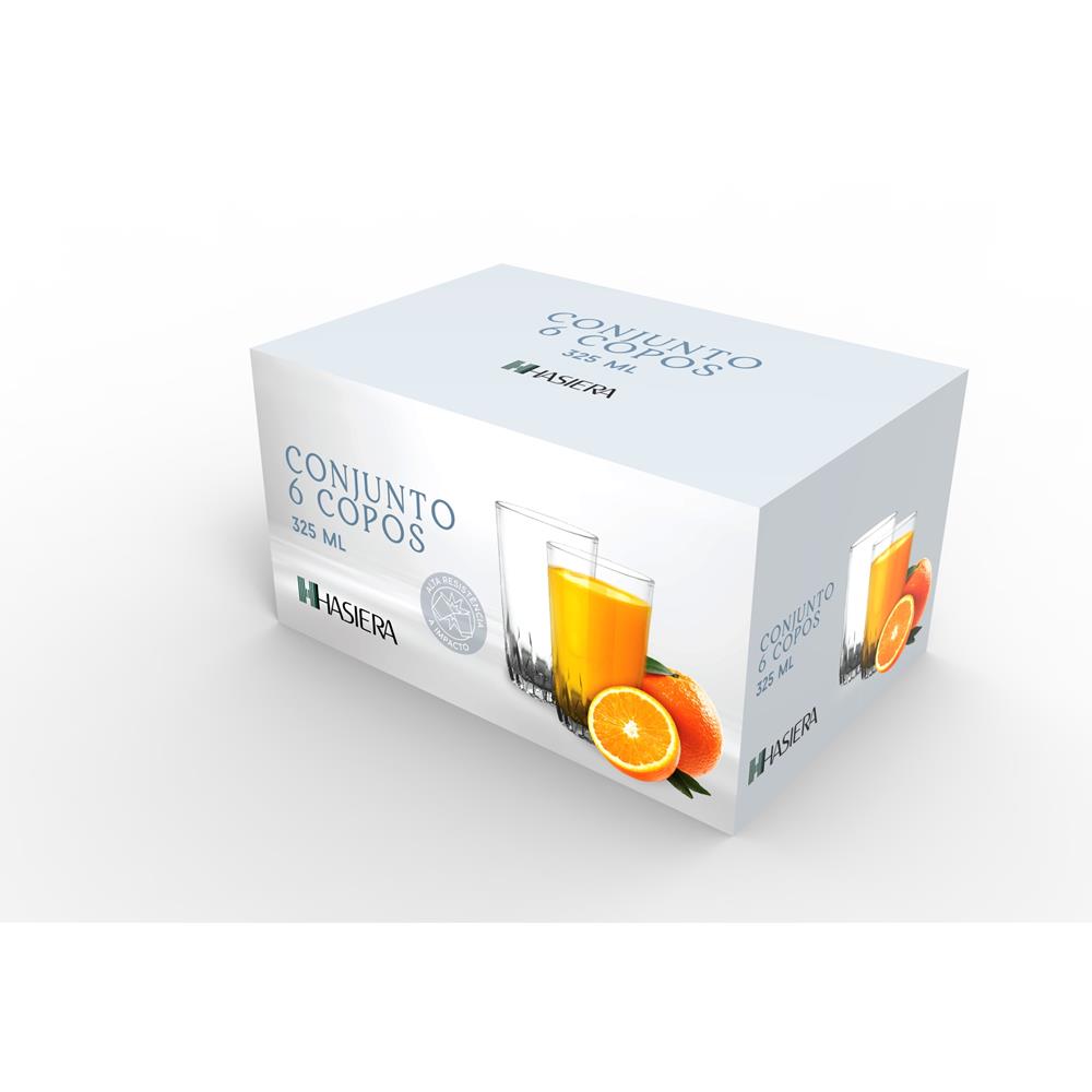 Encontraproduto.com.br - Conjunto de Copos 325ml 6 Peças Hasiera