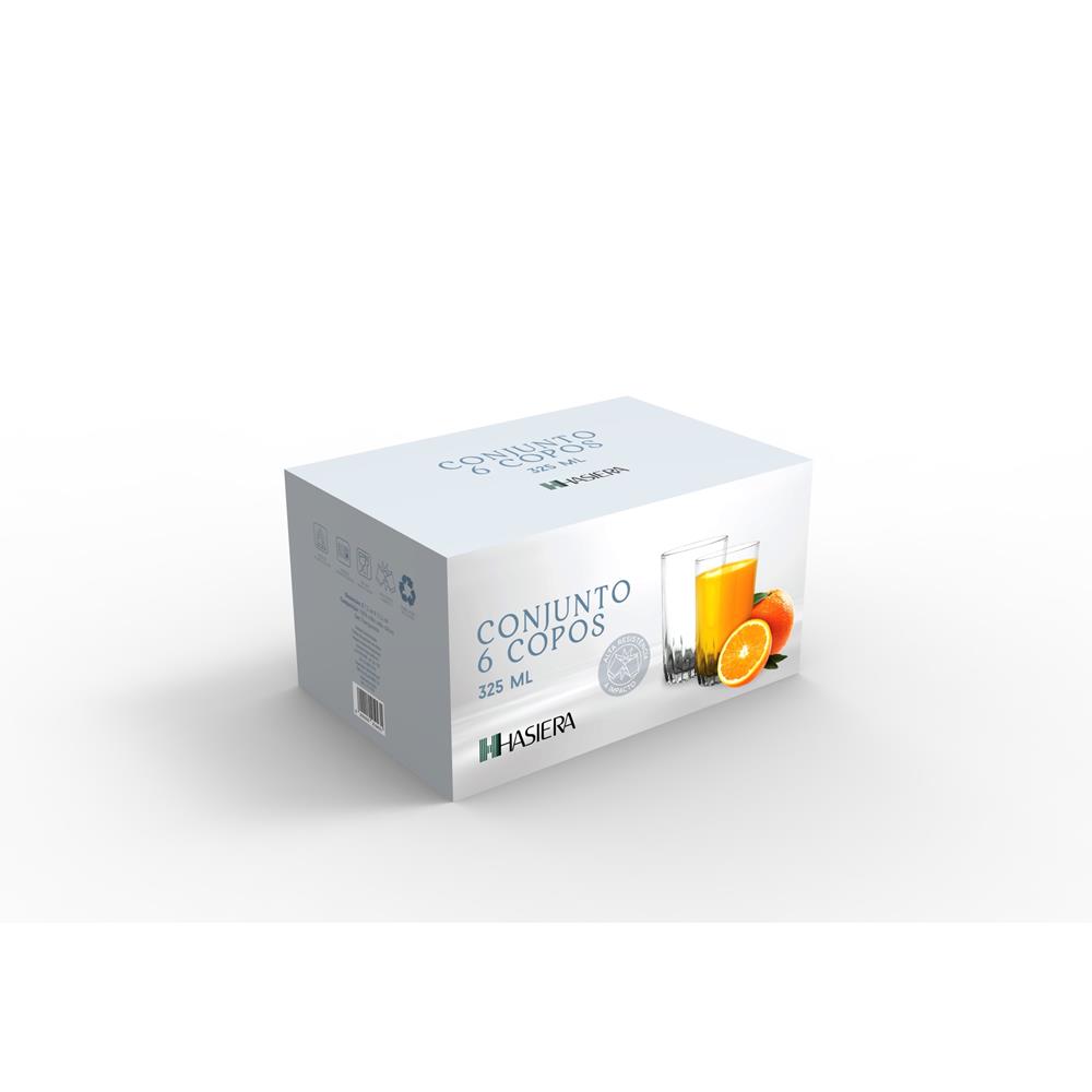 Encontraproduto.com.br - Conjunto de Copos 325ml 6 Peças Hasiera