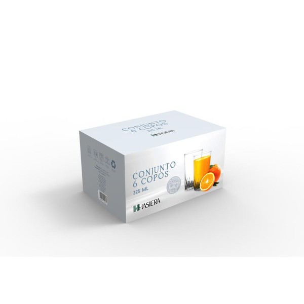 Encontraproduto.com.br - Conjunto de Copos 325ml 6 Peças Hasiera