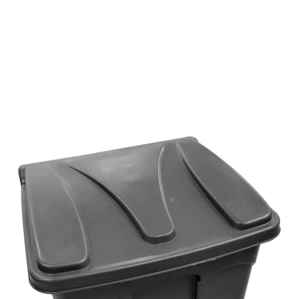 Encontraproduto.com.br - Lixeira com Tampa NDI Quadrada Preto 45L