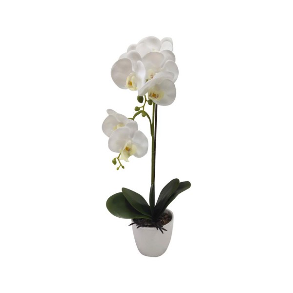 Encontraproduto.com.br - Planta Artificial 55cm Com Vaso Branco ST72950 NDI