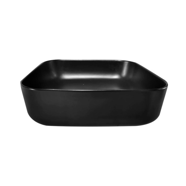 Encontraproduto.com.br - Cuba de Apoio 50x39cm Retangular Sem Mesa Clean NDI Preto Fosco