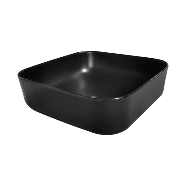 Encontraproduto.com.br - Cuba de Apoio 50x39cm Retangular Sem Mesa Clean NDI Preto Fosco