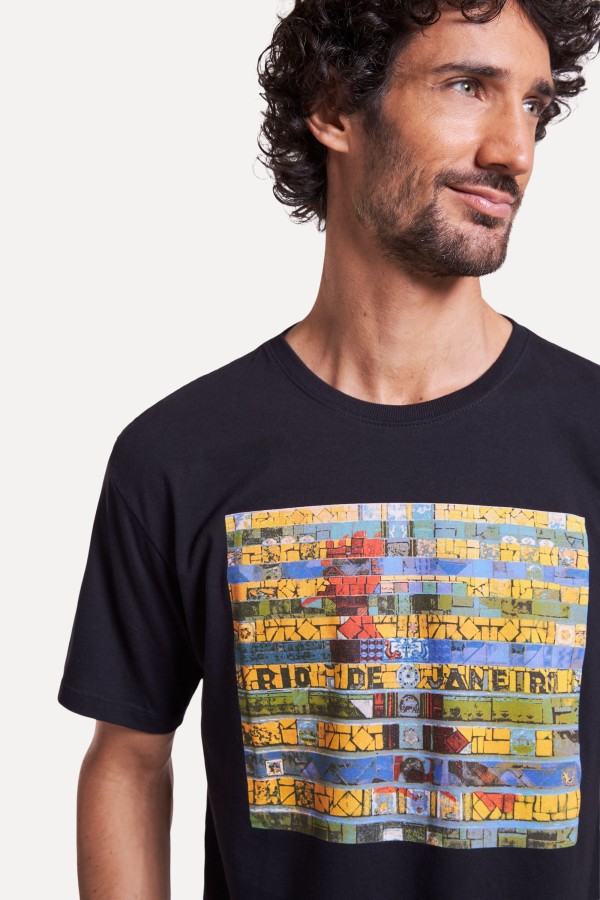 Encontraproduto.com.br - Camiseta Estampada Azulejos
