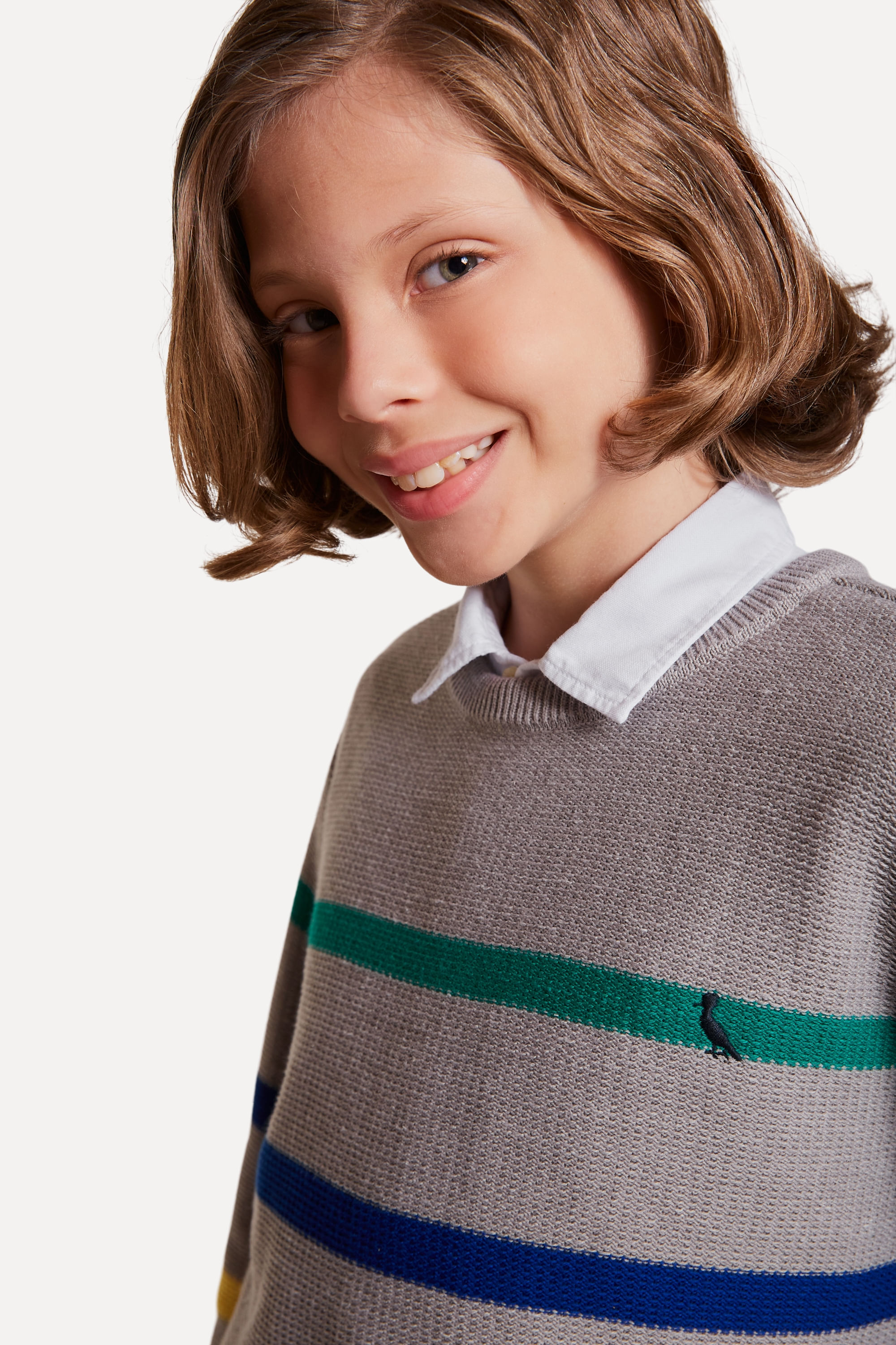 Casaco Tricot Mini Sm Listrado Play