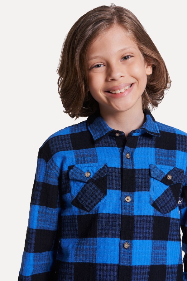 Encontraproduto.com.br - Camisa Mini Xadrez Jacaranda