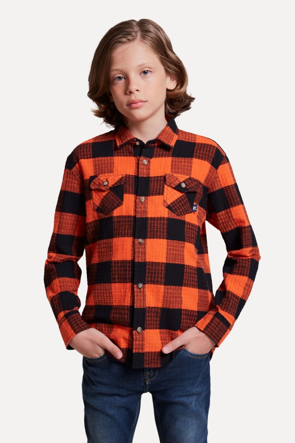 Camisa Mini Xadrez Jacaranda