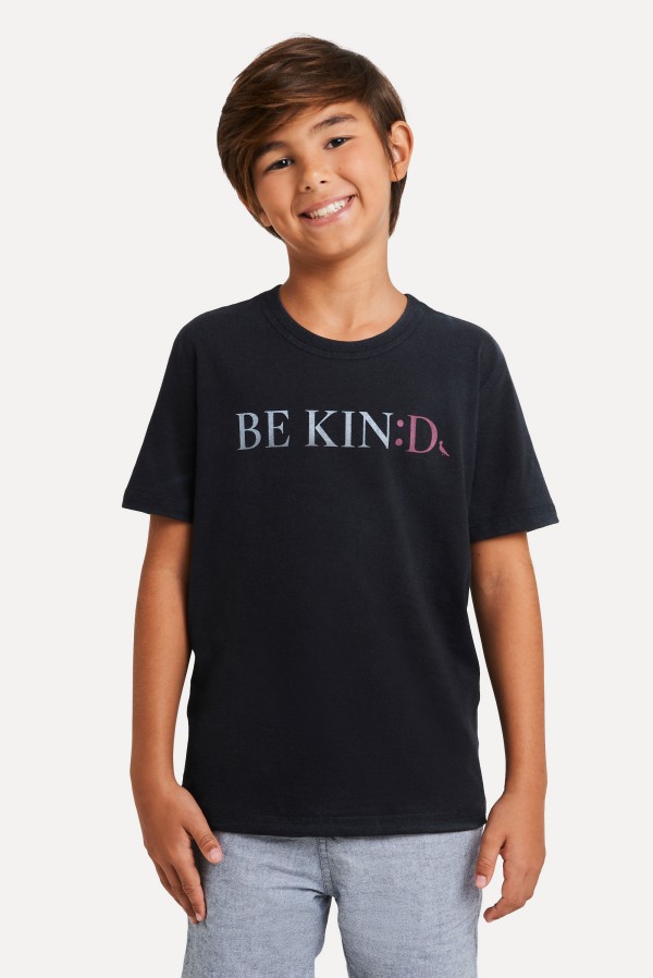 Camiseta Mini Estampa Df Be Nice Be Kind