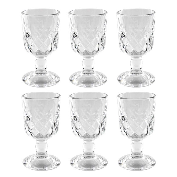 Encontraproduto.com.br - Jogo de Taças P/ Licor 6 Peças 50ml em Vidro Freecom