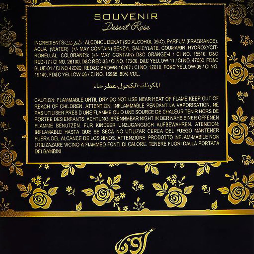 Encontraproduto.com.br - Afnan Souvenir Desert Rose Eau de Parfum - Perfume Feminino 100ml
