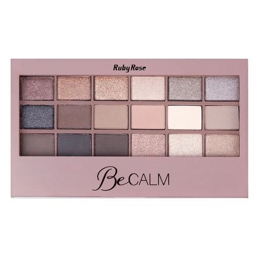 Encontraproduto.com.br - Paleta de Sombras Ruby Rose Be Calm 18 Cores e Primer