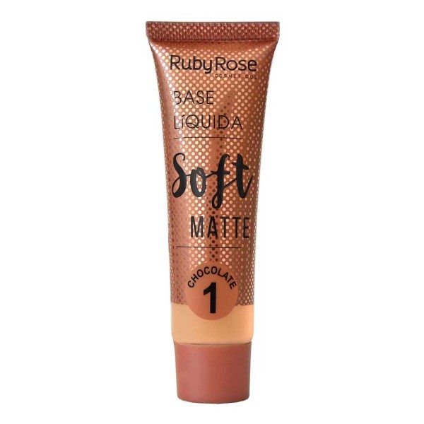 Encontraproduto.com.br - Base Líquida Ruby Rose Soft Matte Hb8050 Chocolate 1