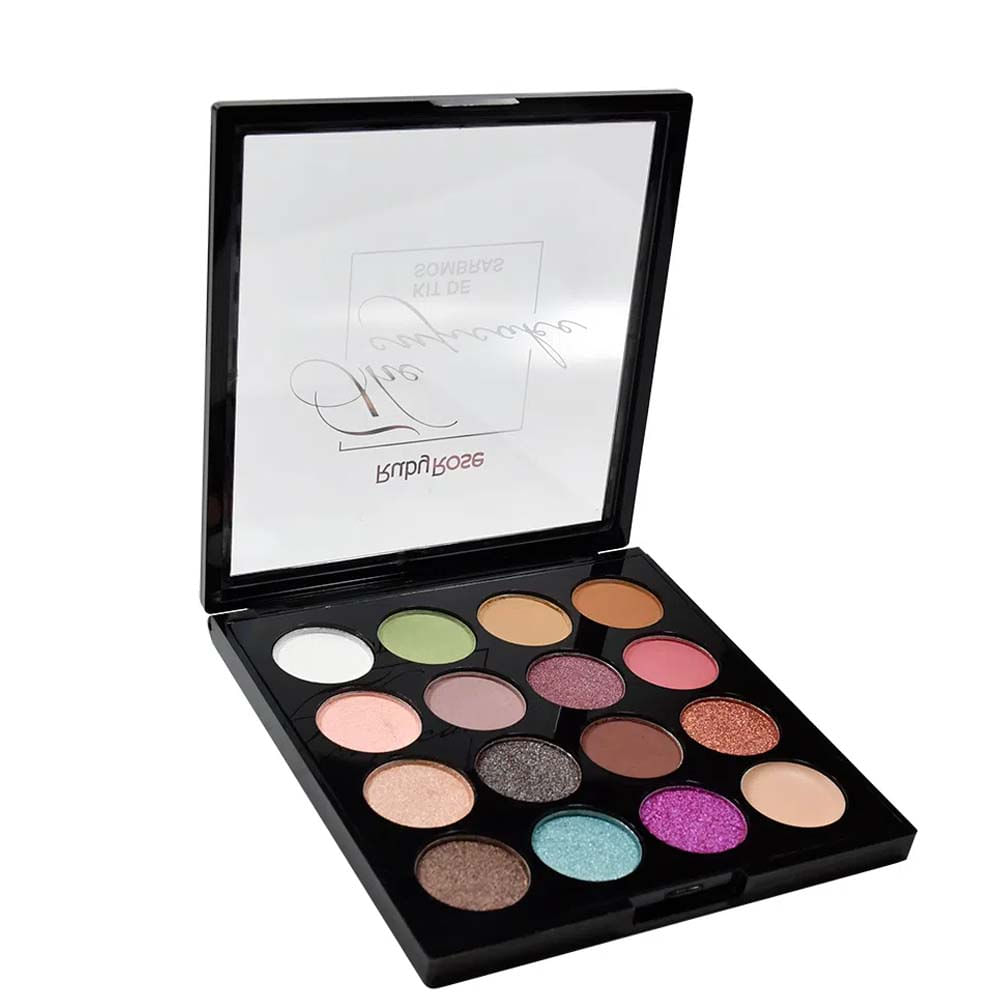 Paleta de Sombras Ruby Rose Cupcake 15 Cores e Primer