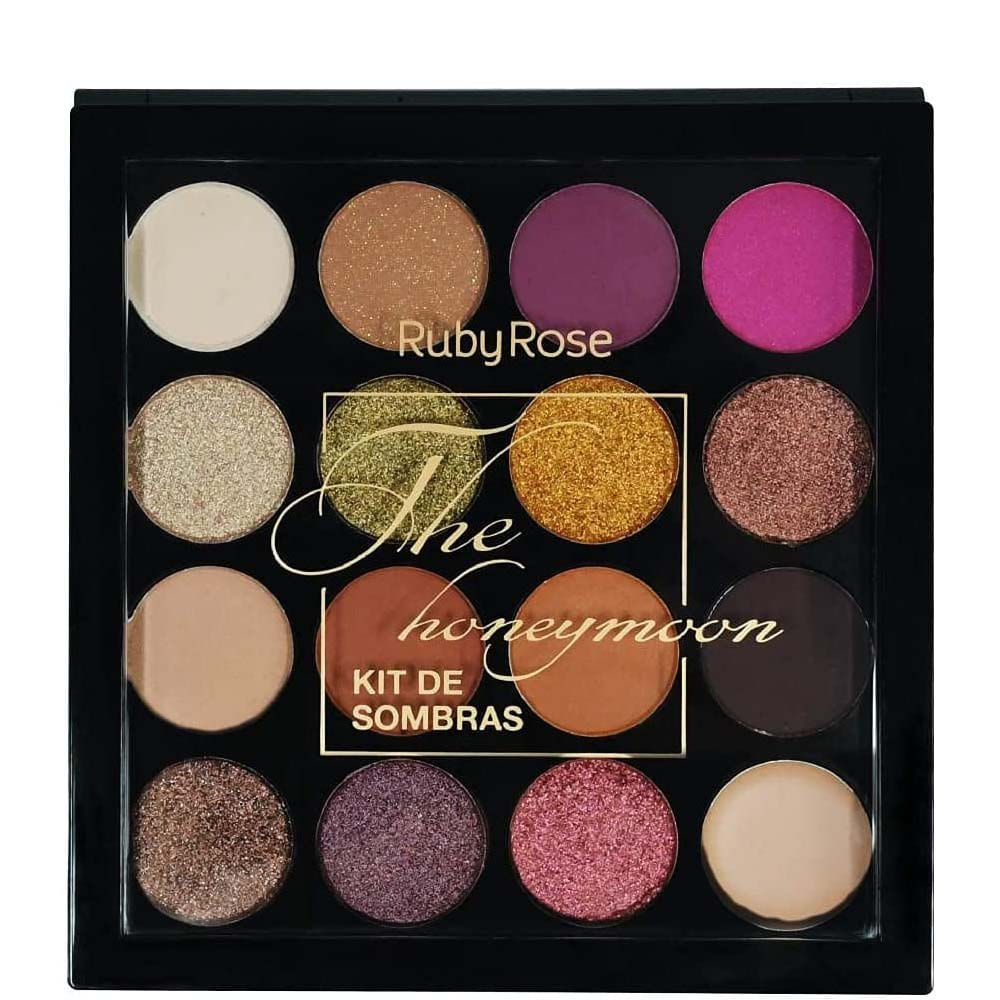 Paleta de Sombras Ruby Rose Honeymoon 15 Cores e Primer