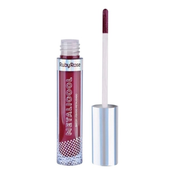Encontraproduto.com.br - Batom Líquido Ruby Rose Metalicool Hb8219 Cor 256