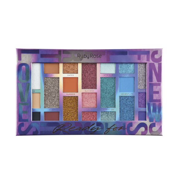 Paleta de Sombras e Glitter Cremoso Ready For Ruby Rose