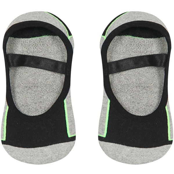Meia Sapatilha Pilates Liso Com Detalhes Verde