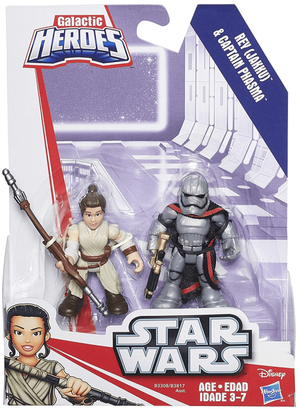 Encontraproduto.com.br - Galactic Heroes - Star Wars - Rey e Captain Phasma