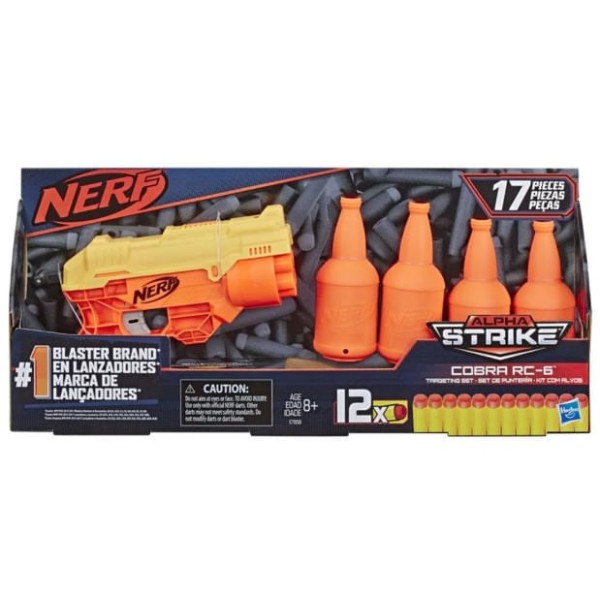 Encontraproduto.com.br - Lançador Nerf Alpha Strike Cobra com Alvo - Hasbro