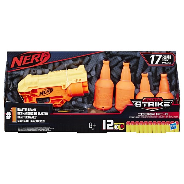 Encontraproduto.com.br - Lançador Nerf Alpha Strike Cobra com Alvo - Hasbro