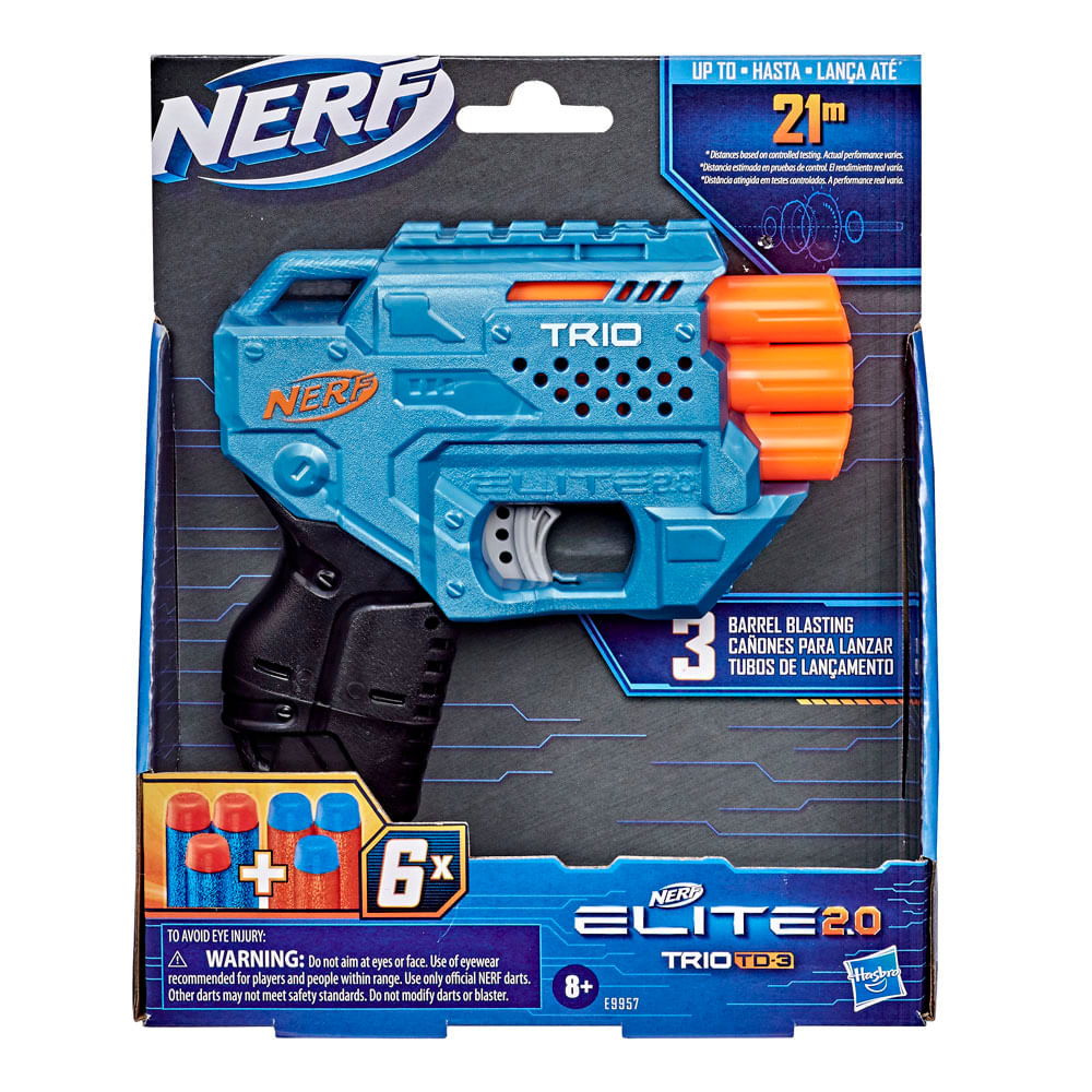 Encontraproduto.com.br - Nerf Lançador Elite 2.0 Trio TD-3 - E9957 - Hasbro