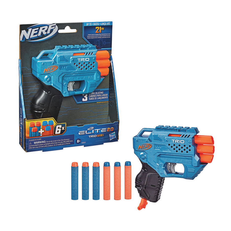 Encontraproduto.com.br - Nerf Lançador Elite 2.0 Trio TD-3 - E9957 - Hasbro