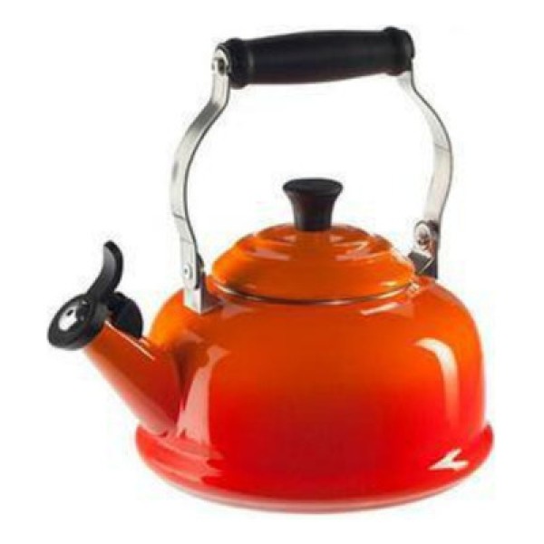 Encontraproduto.com.br - Chaleira Tradicional com Apito Laranja 1,6 Litros Le Creuset