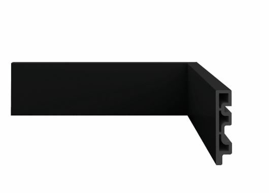 Rodape 70x15mm r2 liso laca preto 2.4mts ecovale /ref:01020201.