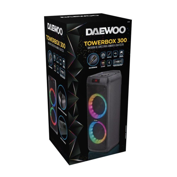 Encontraproduto.com.br - Caixa De Som Bluetooth Microfone Towerbox300 Dw06a Daewoo