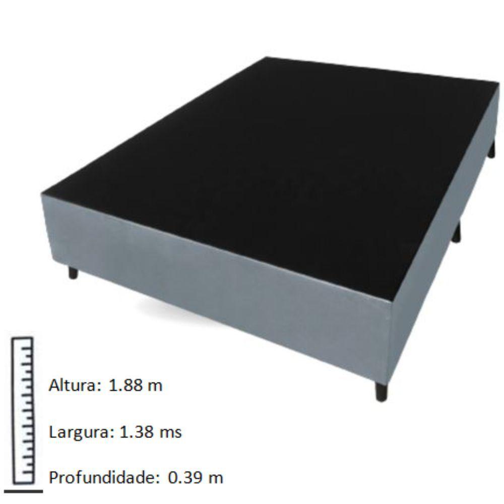Encontraproduto.com.br - Base Box Para Colchão Casal Itaflex 1,38x1,88x0,39 Cinza