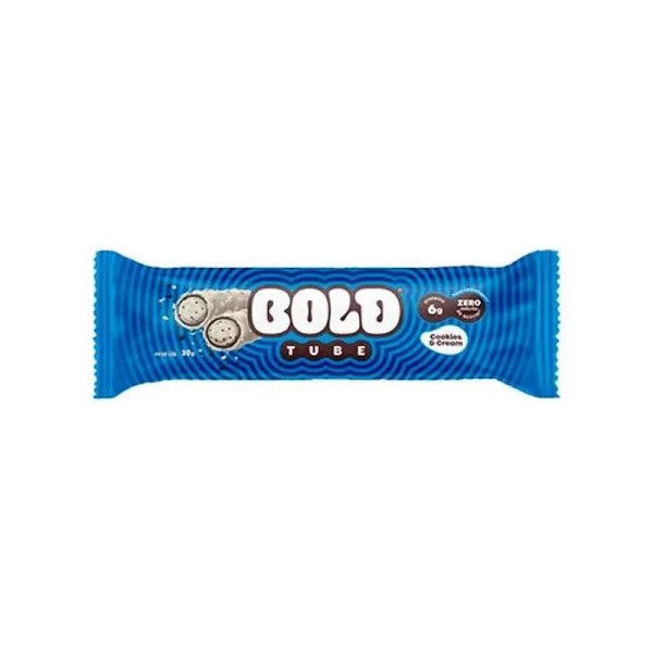 Encontraproduto.com.br - Bold Tube Cookies e Cream 30g Bold Snacks
