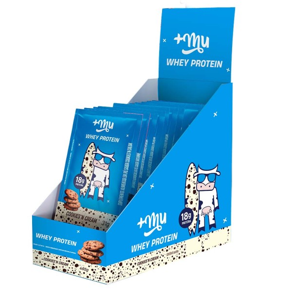 Encontraproduto.com.br - Display Whey Concentrado Mais Mu Cookies