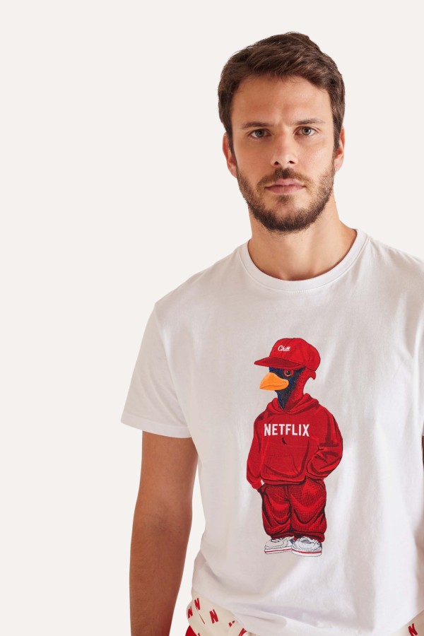 Encontraproduto.com.br - Camiseta Estampada Netflix Pica Pau