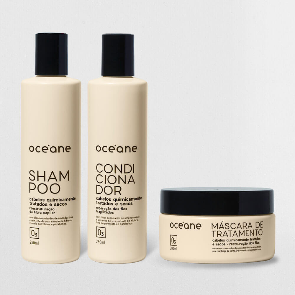 Kit Completo Cabelos Quimicamente Tratados (shampoo + Condicionador + Máscara)