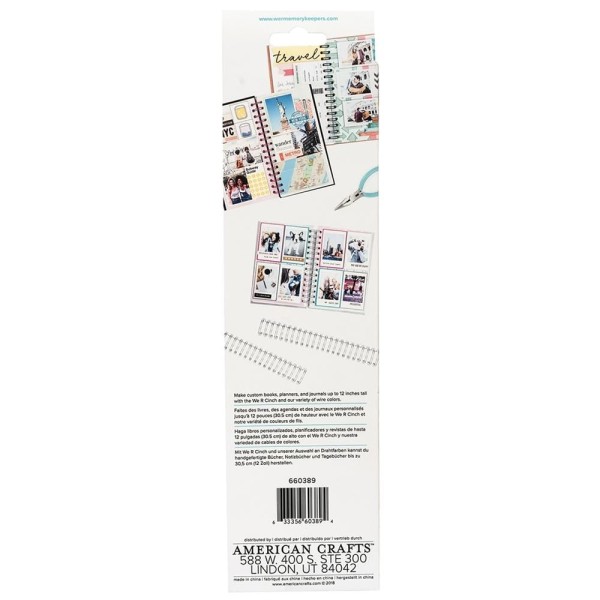 Encontraproduto.com.br - Wire-o Prata 2,5x28cm para Encadernadora The Cinch We R - 4 Unidades