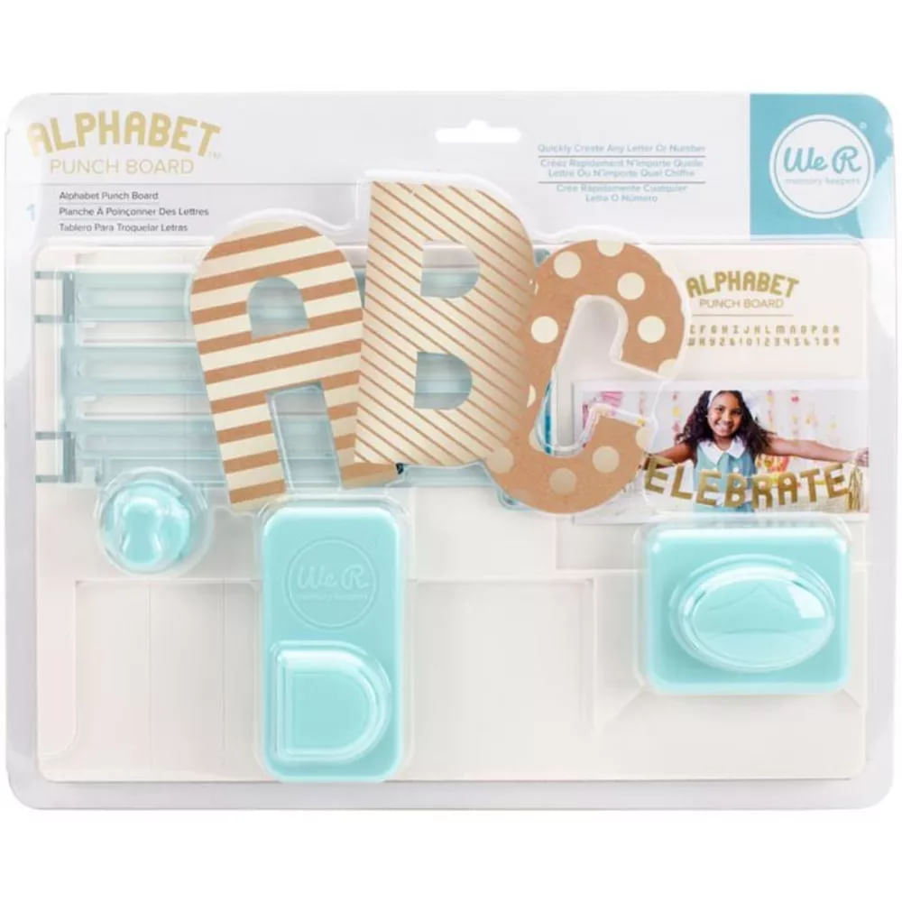 Encontraproduto.com.br - Ferramenta de Corte para Criar Letras e Números Tool Alphabet Punch Board We R Memory Keepers 660889