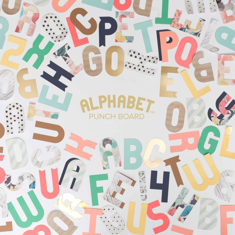 Encontraproduto.com.br - Ferramenta de Corte para Criar Letras e Números Tool Alphabet Punch Board We R Memory Keepers 660889