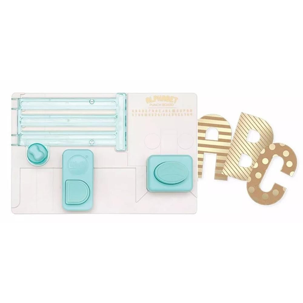 Encontraproduto.com.br - Ferramenta de Corte para Criar Letras e Números Tool Alphabet Punch Board We R Memory Keepers 660889