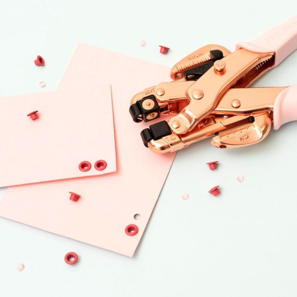 Encontraproduto.com.br - Alicate Aplicador De Ilhós Crop A Dile Rose Gold - We R