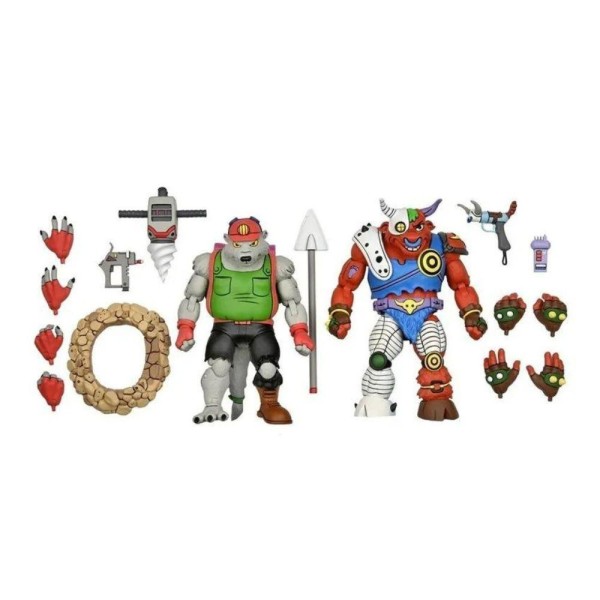 Encontraproduto.com.br - Figura Dirtbag and Groundchuck - Teenage Mutant Ninja Turtles (Cartoon) - 7 Scale Action Figure - Neca
