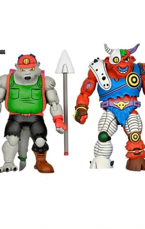 Encontraproduto.com.br - Figura Dirtbag and Groundchuck - Teenage Mutant Ninja Turtles (Cartoon) - 7 Scale Action Figure - Neca