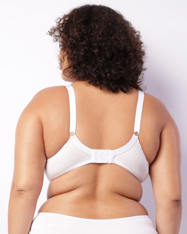 Encontraproduto.com.br - Sutiã Plus Size Feminino Com Base E Bojo Canelado Branco