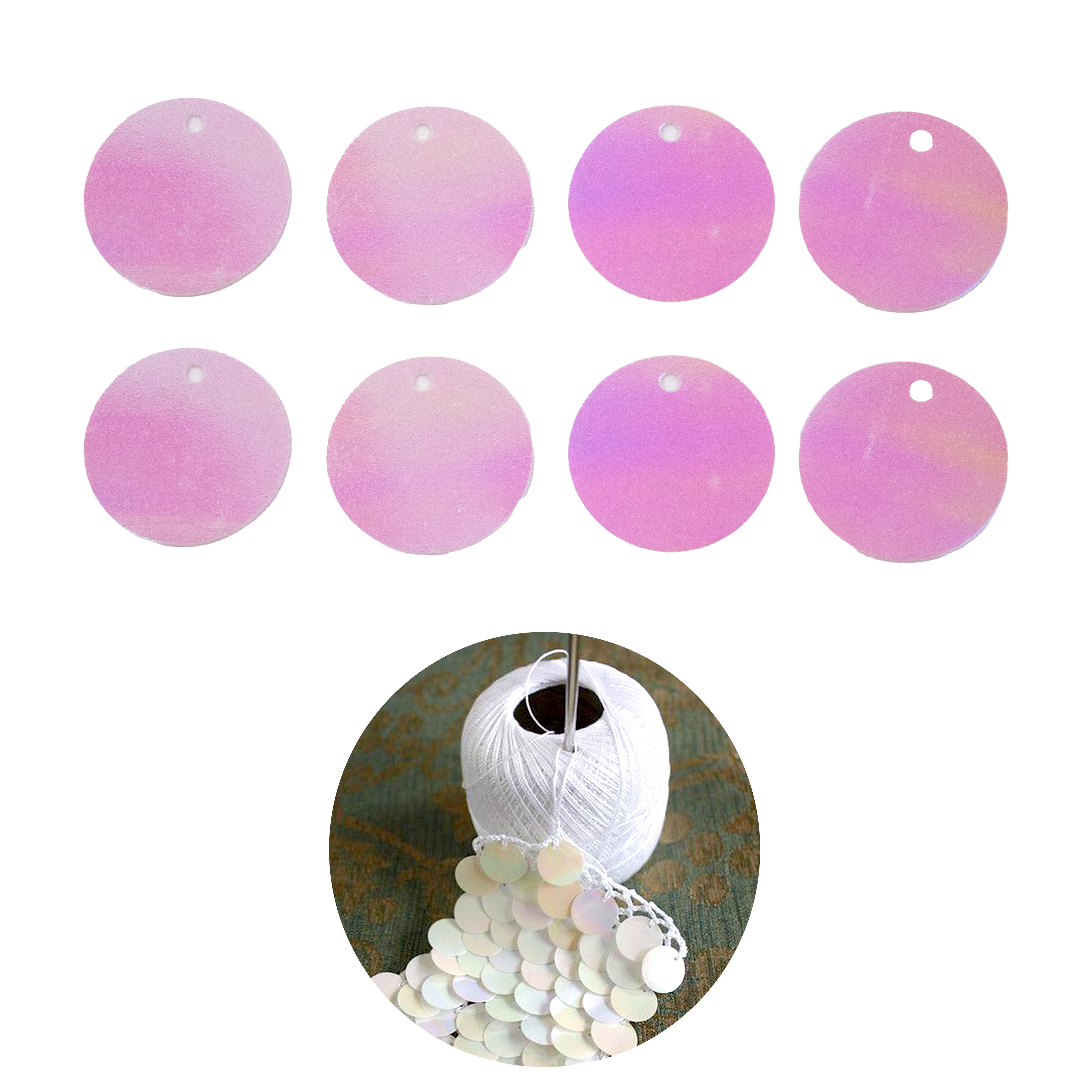 Encontraproduto.com.br - LANTEJOULA COM FURO 16MM EM PVC COM 500G