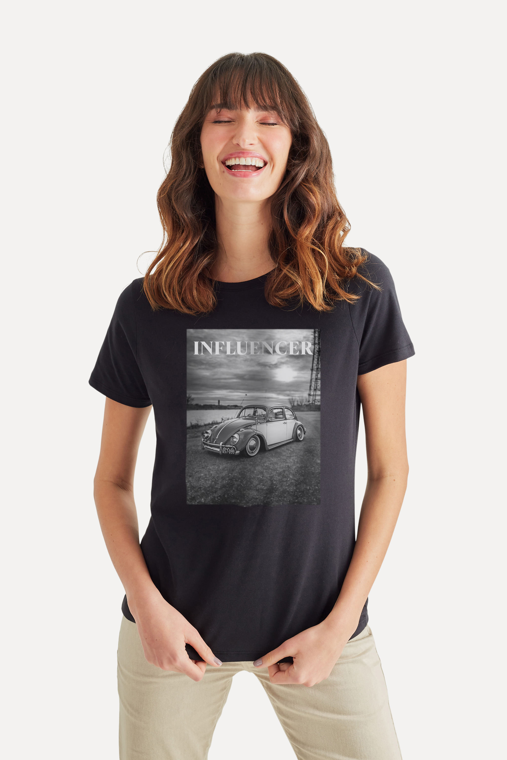 Camiseta Feminina Influencer Fusca