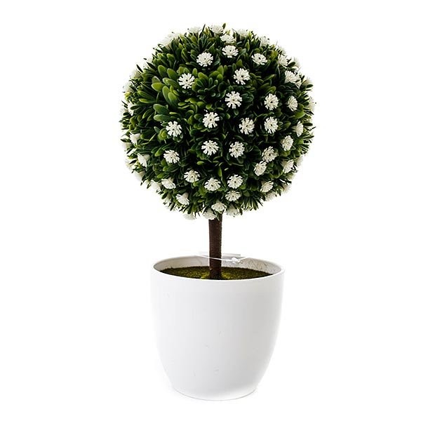 Encontraproduto.com.br - Planta Artificial Latcor, De Plástico, Branco E Verde - BX-47266/Y20-01